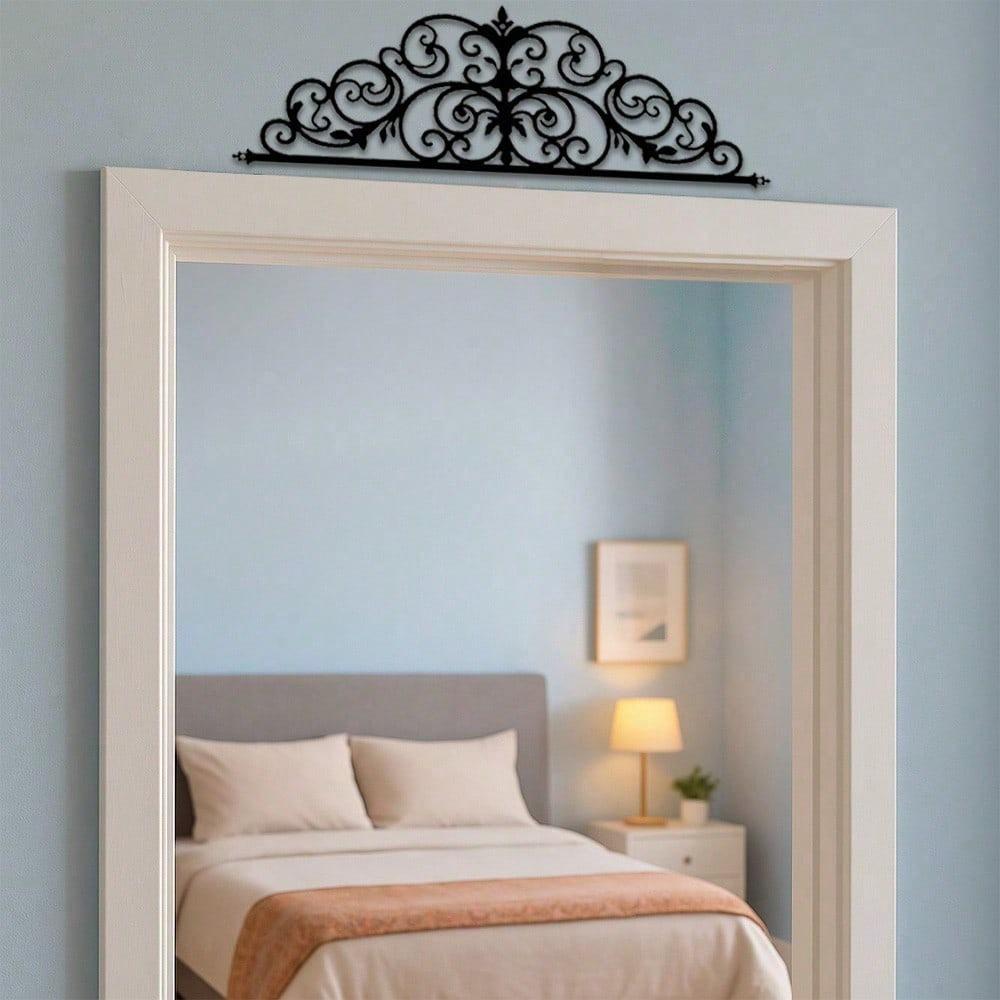 1-Piece Floral Metal Door Crown Wall Decor Home Hanging Ornament