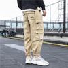 Men's Japanese Style Cotton Harem Pants - Multi-Pocket, Casual, Spring/Summer 2024, Trendy, Loose Fit, Large Size