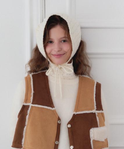 Laenilaeni Starry Triangle Bonnet Earcuffs - Starry Triangle Bonnet [ Ivory ]