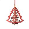 Christmas Wooden Pendants For Xmas Tree Glass Decorations Snowflakes Bell Pendant 3D Red bells/stars/christmas Ornaments In Mini