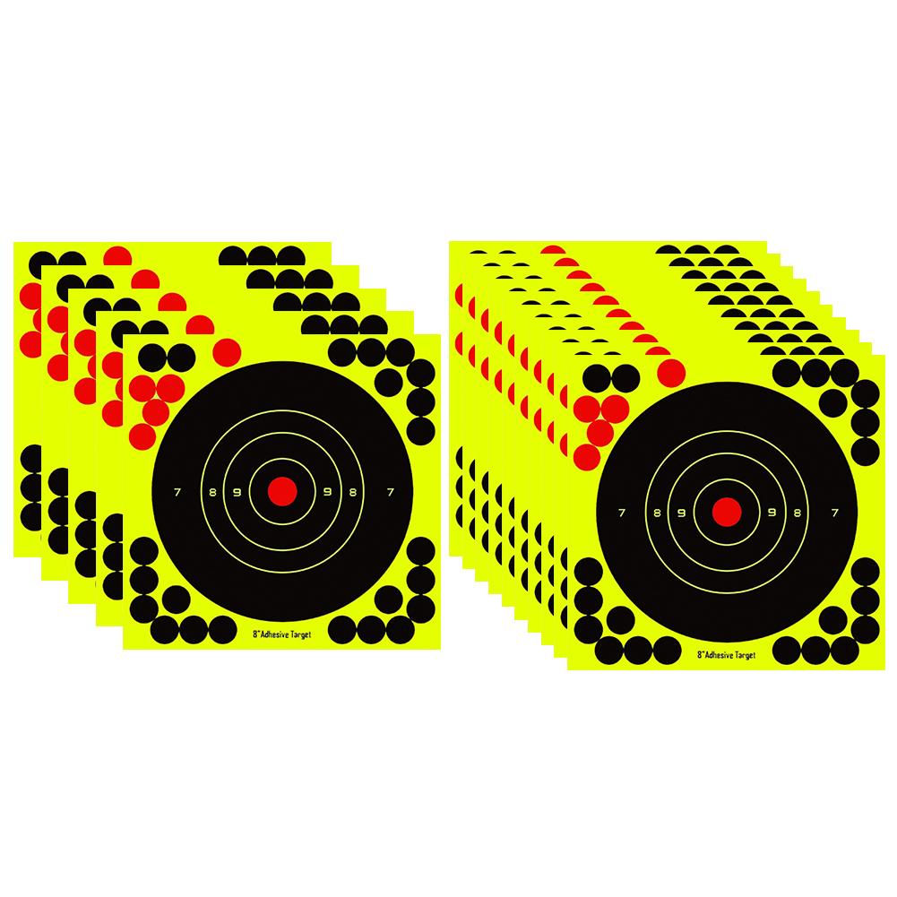 100-5PCS 8-inch Splatter Target High Visibility Adhesive Shooting Target Stickers Reactive Hunting Shooting Training Paper