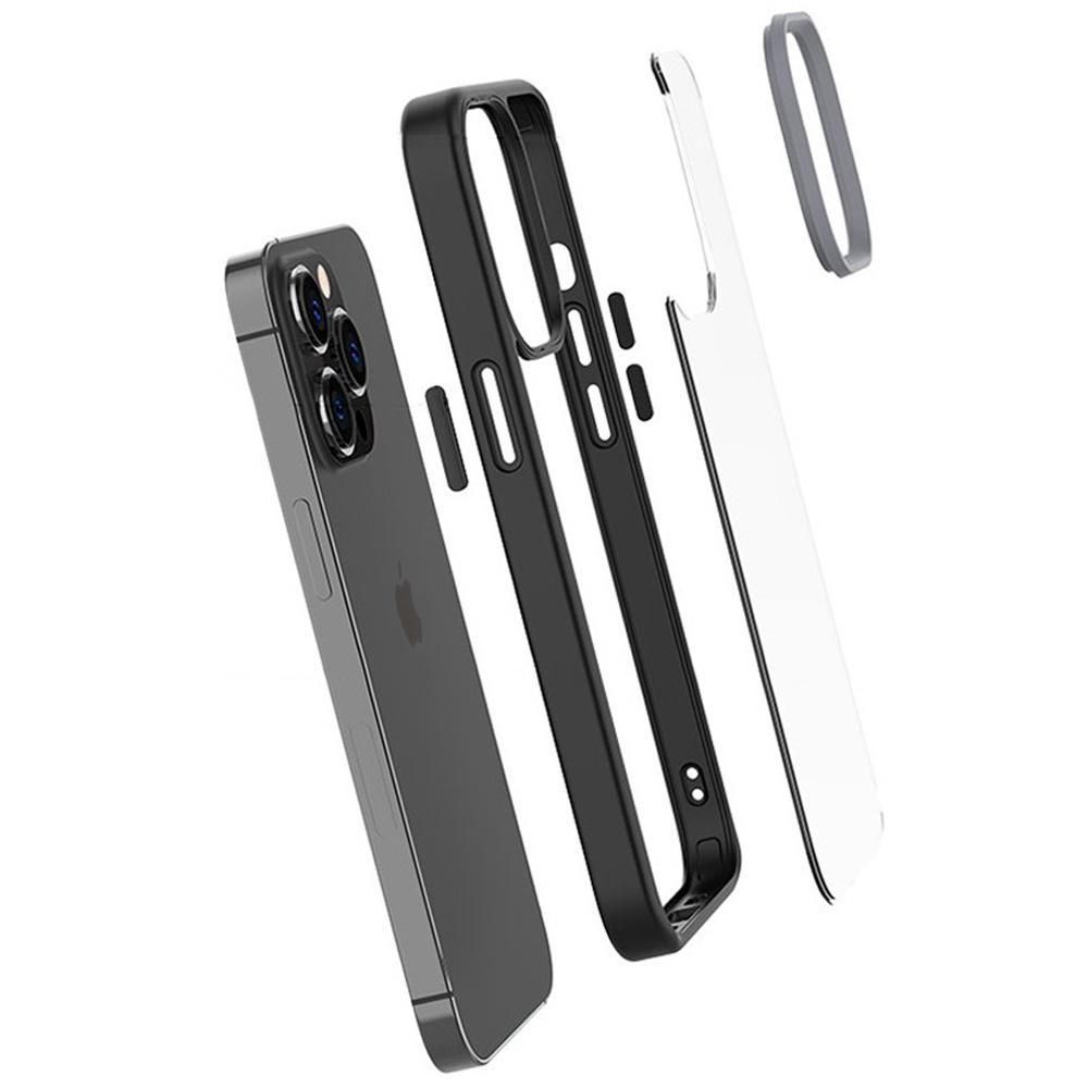 Case for iPhone 13 Pro Max, ERBORD Hybrid Case, black
