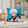 Demon Slayer Kamado Nezuko Anime Plush Pillow Cover Soft Short Plush Cushion Cover For Sofa Bedroom Home Decor Gift Decoration