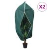 Winter Frost Protection Cover with Zipper 2 pcs 70 g m² 1 x 1.55 m