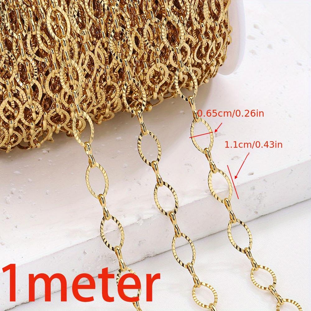 0.5meter 1meter Stainless Steel Flower Chain Roll DIY Jewelry Making Accessories Bulk Chain for Crafts for DIY Necklace Bracelet