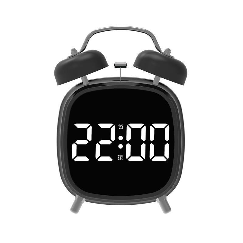 New Alarm Concise And Practic Clock Double Bell Super Loud for Heavy Sleepet Mode 12/24H Night Anti-disturb Table LED Clock