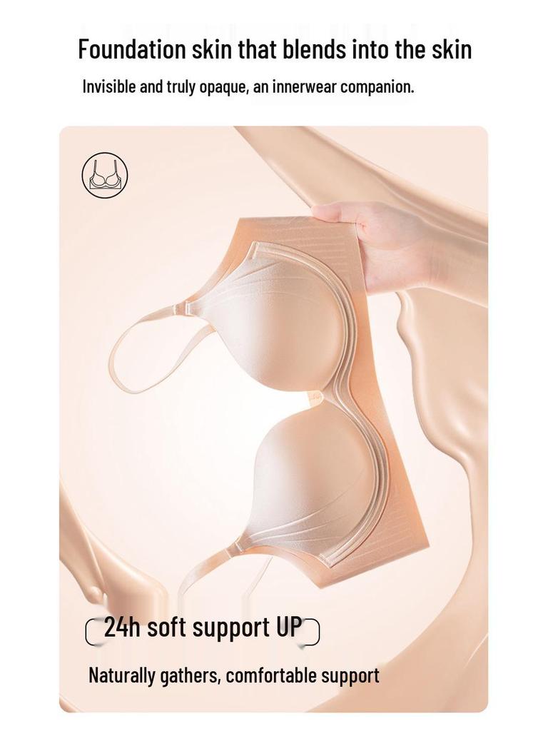 Comfortable Seamless Uplift Bra for Small-Chested Women - Breathable, Wire-Free, Soft Side Support