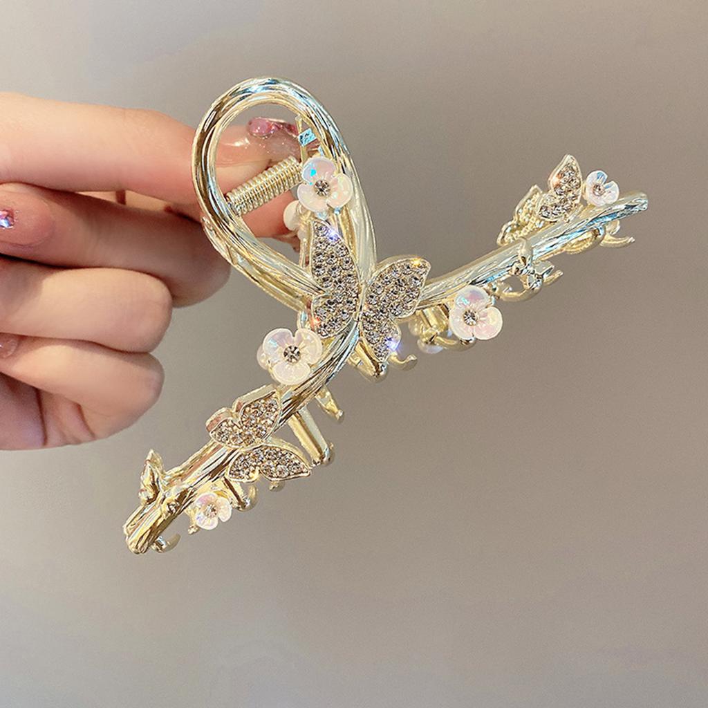 Women Hair Claw Clip with Butterfly New Chinese Style Stable Grip Claw Clip for Hair DIY Accessory Hair Styling