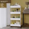 Plastic Multilayer Storage Cart With Wheels For Kitchen Bathroom Organization