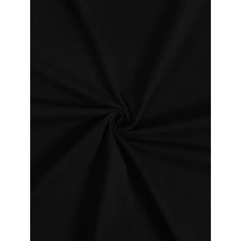 Taglie Europee T-shirt Grafica Icone Horror da Uomo - Nera Casual Manica Corta Girocollo Maglietta Estiva con Freddy Krueger, Jason,