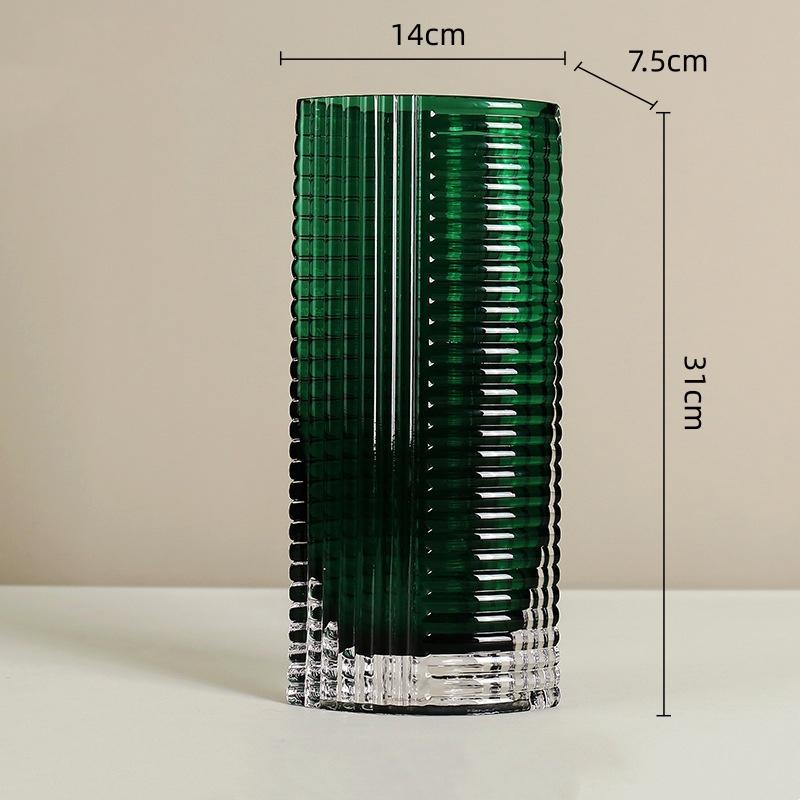 Transparent Glass Vase Geometric Triangular Flat Shape Flower Vase Hydroponics Terrarium Flowerpot Vases Pots Home Decoration