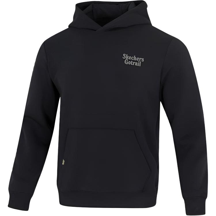 Skechers Sports Lifestyle Hooded Casual Letter Windbreaker Loose Pullover Long Sleeve Sweatshirt Men sweatshirt P325U005-0018 L