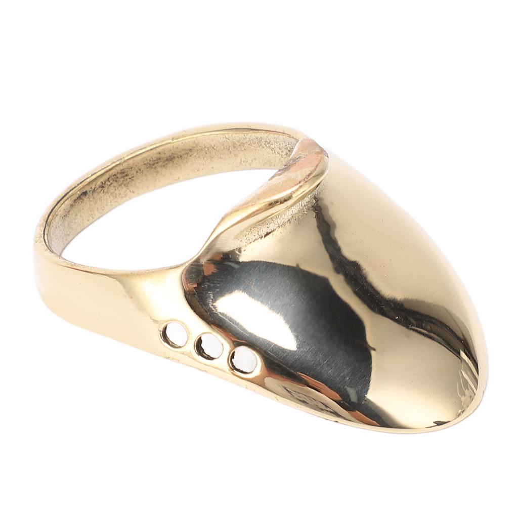 Brass Archery Thumb Ring Portable Finger Protector with Anti Lost Rope for Outdoor Hunting 20