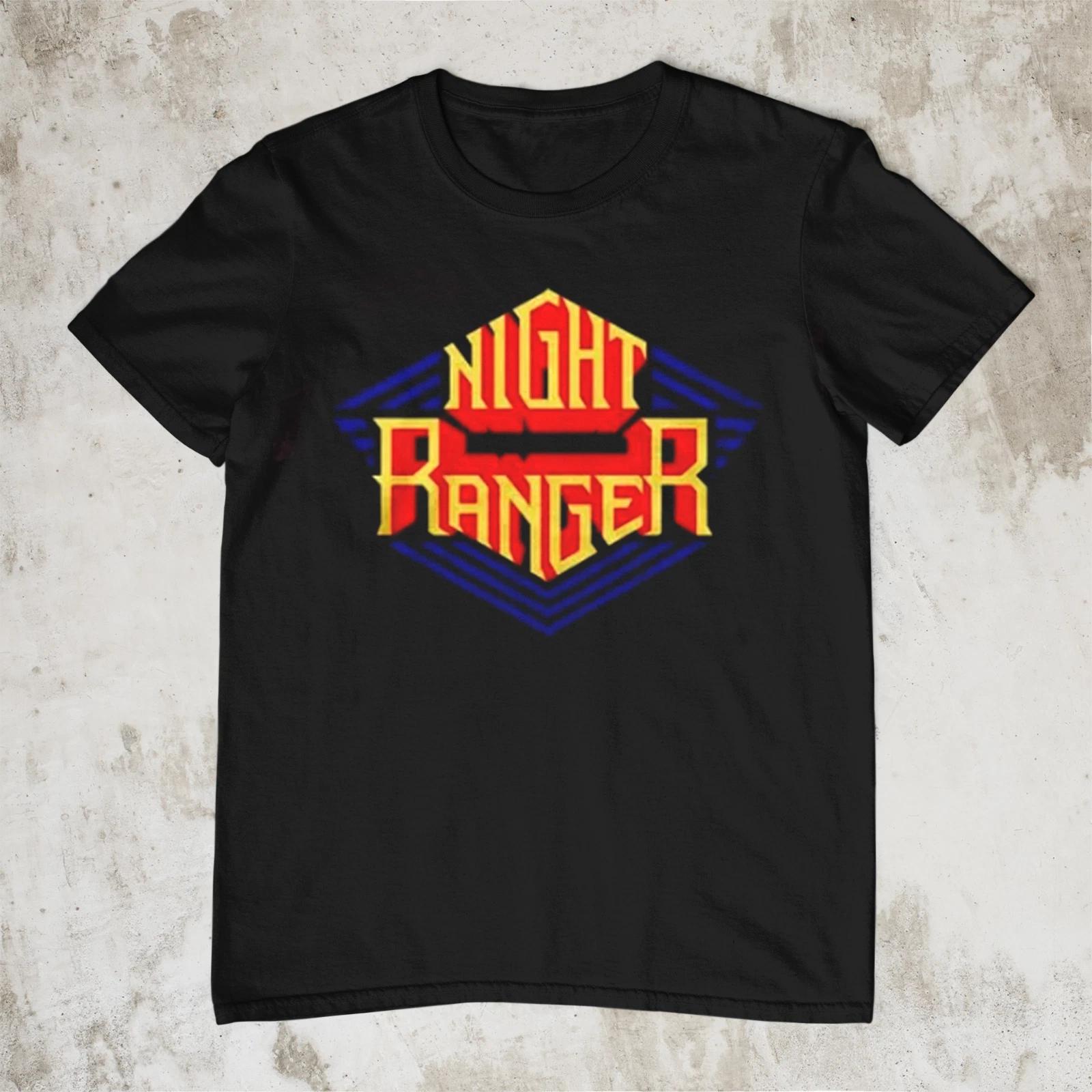 Night Ranger Logo Classic Short Sleeve Black All Size T-Shirt S