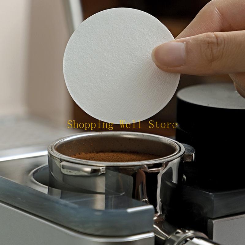 KX4B 100Pcs Coffee Machine Handle Round Powder Bowl Filter Paper Espresso Supplies