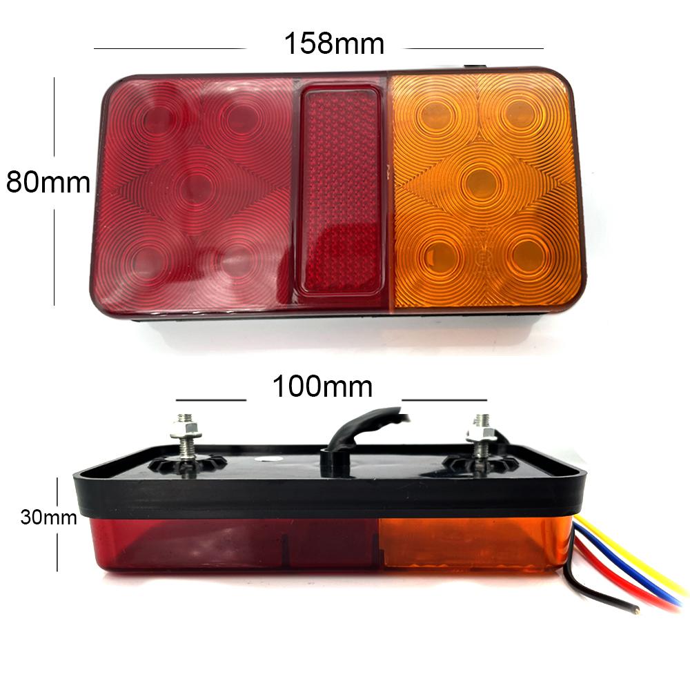 12V 24V Trunk LED Tail Light Turn Signal Indicator Stop Lamp Brightness Rear Taillight Brake Light for Car Truck Trailer