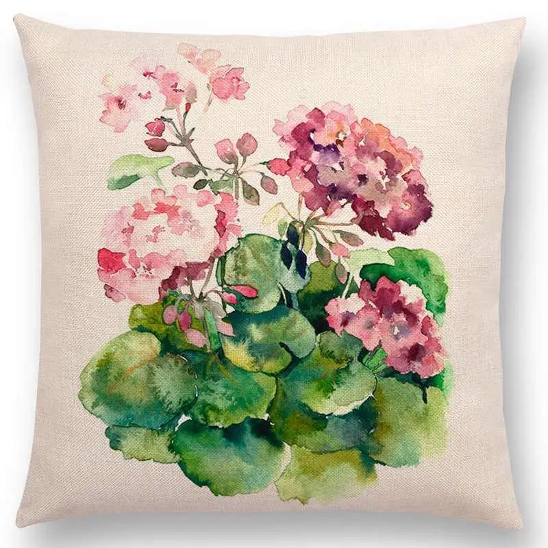 Floral Plant Patterns Throw Pillow Cover With Short Plush Print For Living Room Sofa Decoration Cushion Cover Pillow Covers