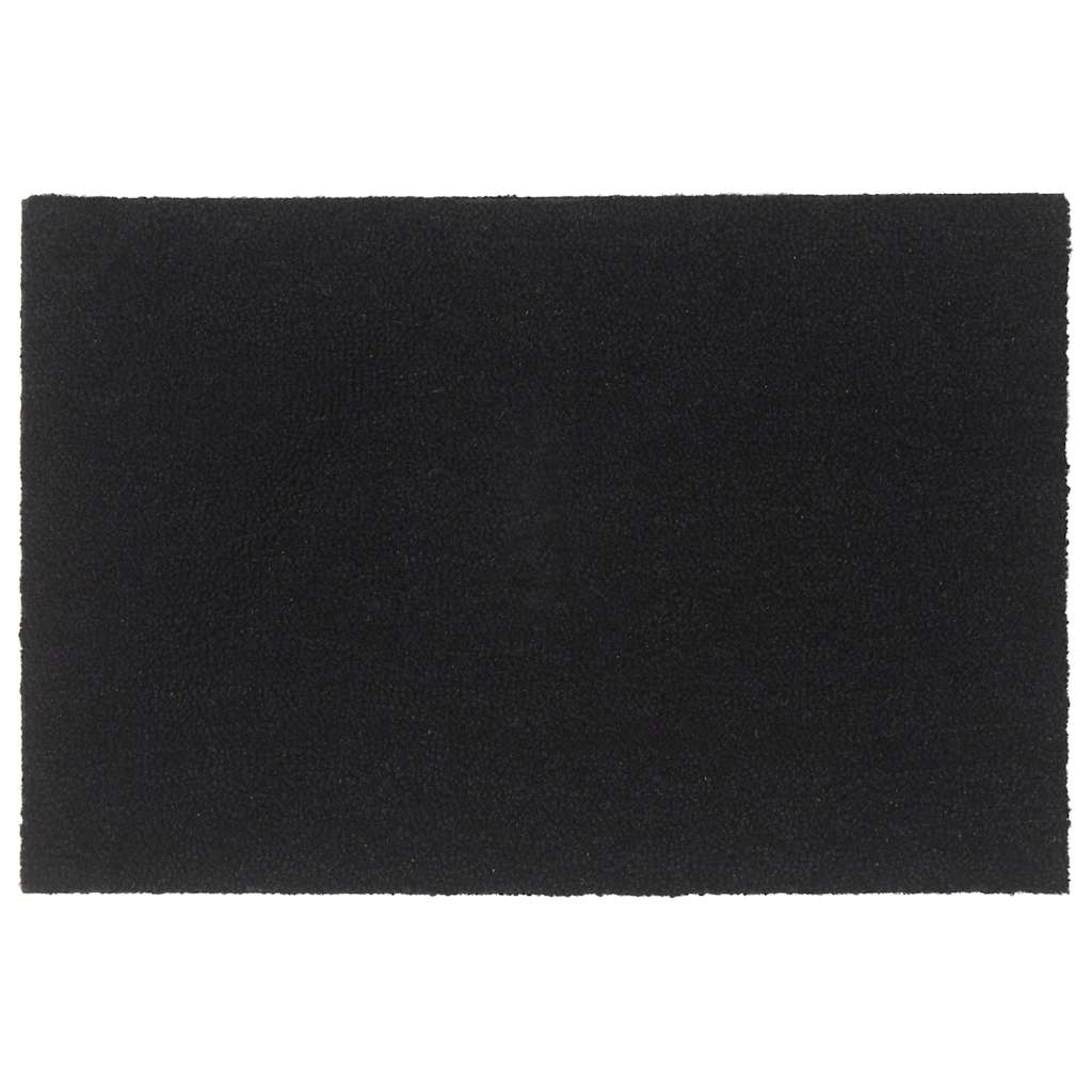 Black Doormat 60 x 90 cm Coir Fiber Tufted