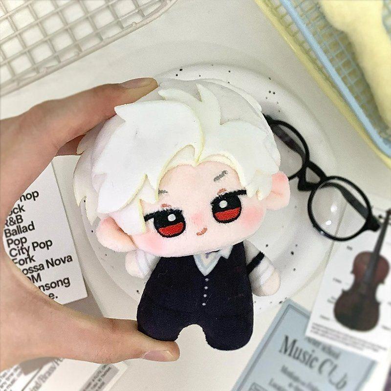 10cm Game Love and Deepspace Sylus Kawaii Cosplay Knapsack Anime Cotton Doll Cartoon Mini Plushies Toy Figures Keychain Gifts