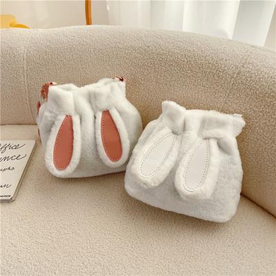 Bag New Oblique Span Shoulder Bag Hair Rabbit Korean Version Versatile Trend Retro Women's Bag Handmade Material Bag
