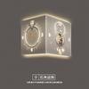Modern Double Sided Corner Wall Clock Decoration LED Clock Mural Lamp Restaurant Background Wall Digital Wall Clock Home Decor