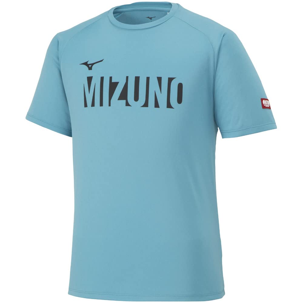 Mizuno Table Tennis Game Short JTTA Maui Size 2XL Shirt, Sleeve, U-Neck, Unisex, Moisture-Wicking, Quick-Drying, Certified, 82JAA111, Blue,