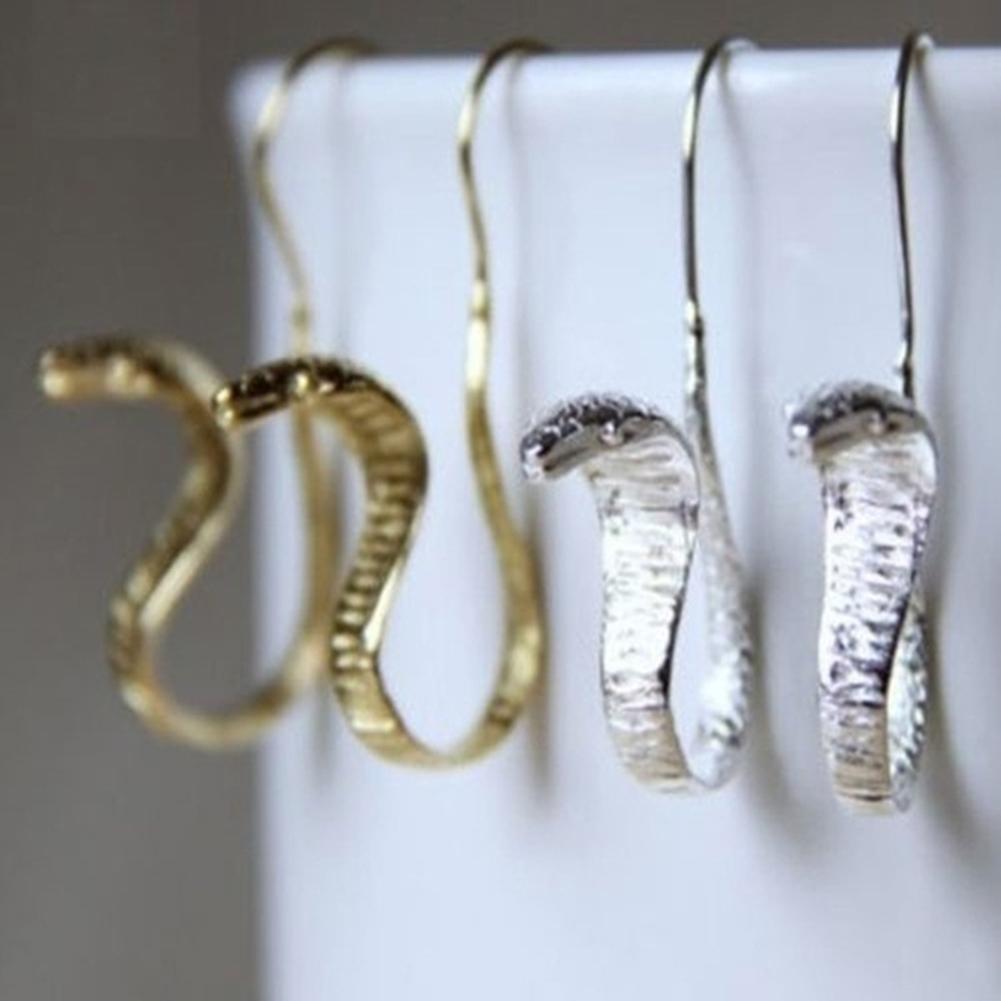 Stylish Vintage Women Carved Snake Dangle Pendant Dangle Hook Earrings Jewelry Jewelry Gift