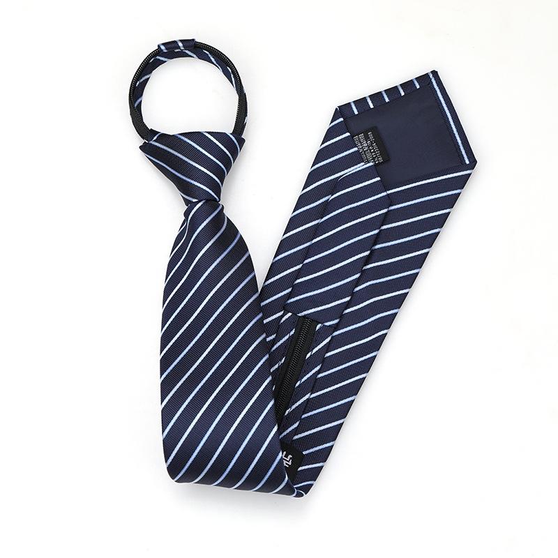 Black Zipper-Free Lazy Blue Men And Women Business Dress Interview To Work Groom Wedding Korean Version Narrow Tie