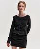 Kimjisu Drape Layered Mini Skirt _ Black