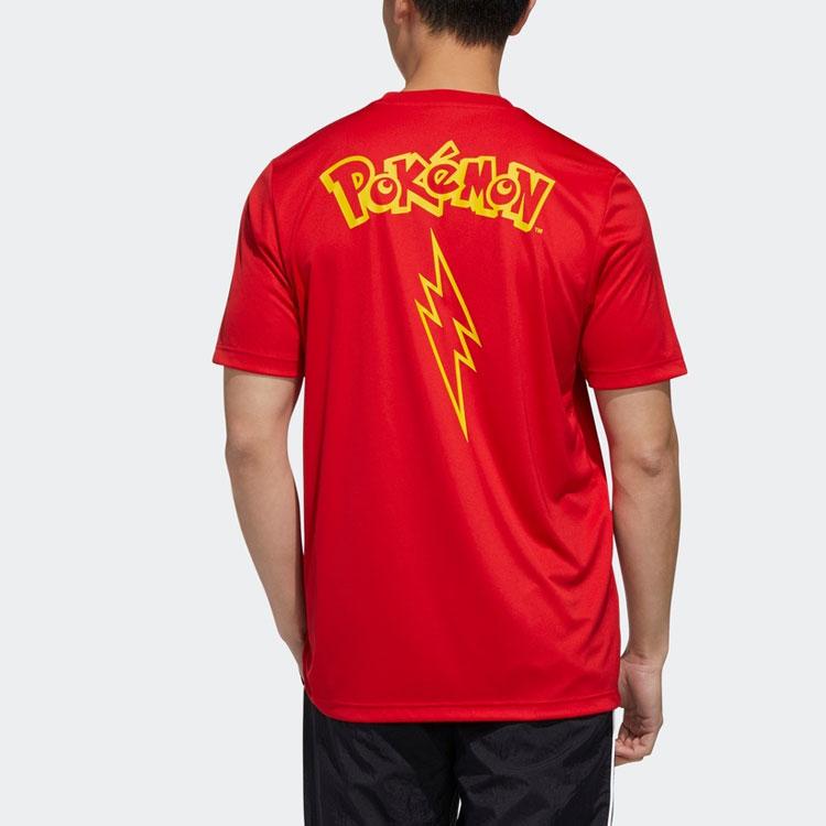 Adidas x Pokémon Co-Branded Training Short Sleeve T-Shirt Men Tops Light-Scarlet GN3001