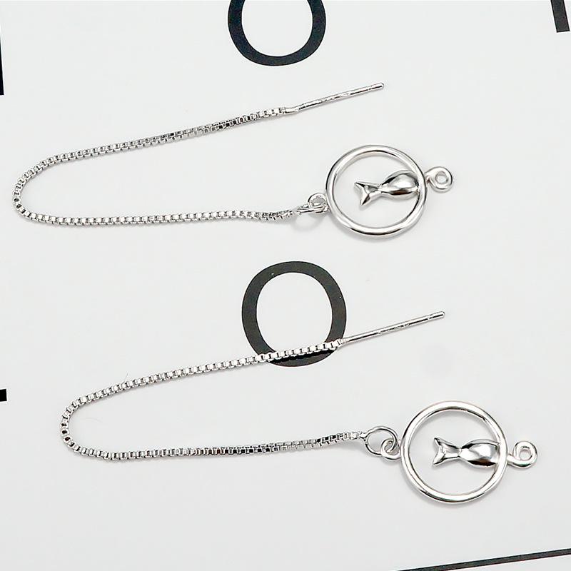 Charming Moon Cat Tassel Earrings - Korean Style for Women