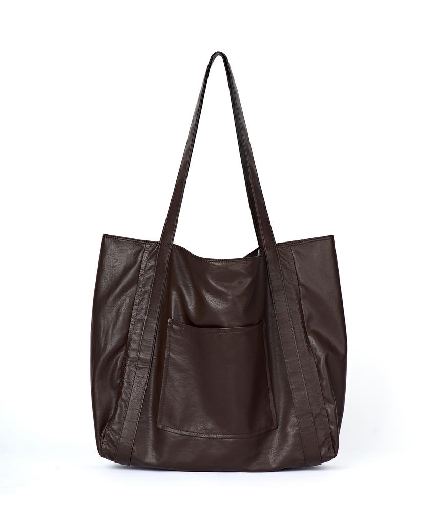 Haharchive [With Stalkers] 2-Way Four Leather Shoulder Bag (Brown)