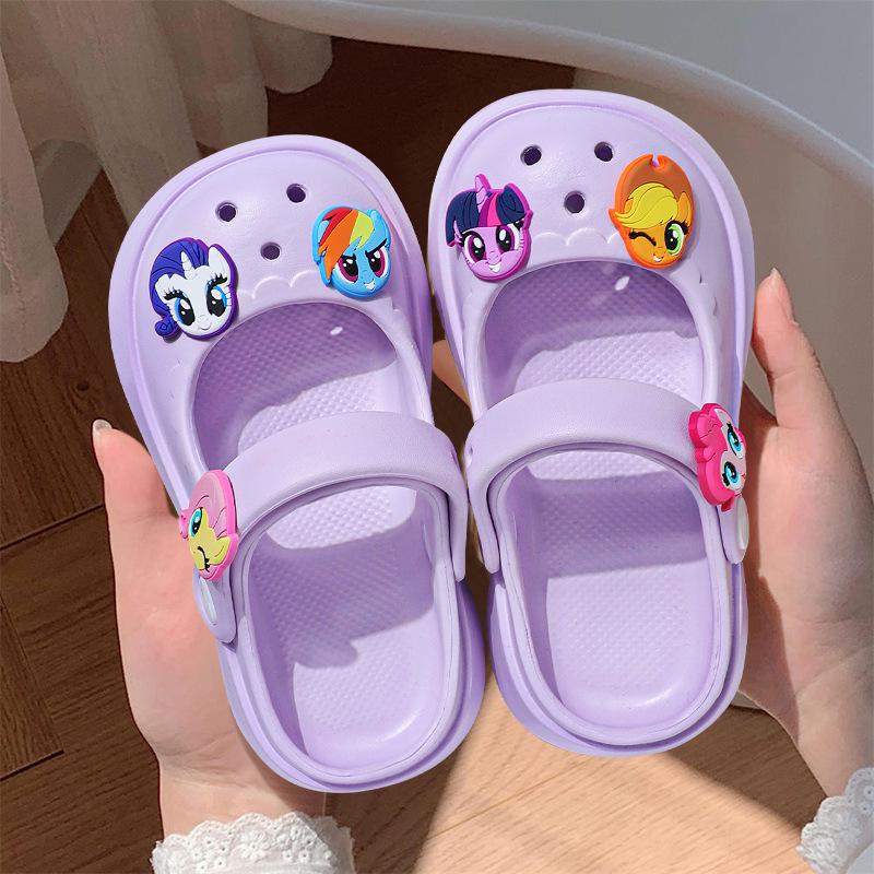 My Little Pony Cute Cartoon Crocs for Kids & Adults - Non-slip Soft Sole for Beach & Home