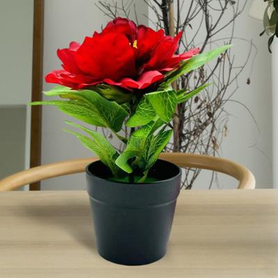 Artificial Potted Peony Flower Home Office Living Room Table Centerpiece Wedding Faux Floral Plants Bonsai Indoor Outdoor Desktop Decoration