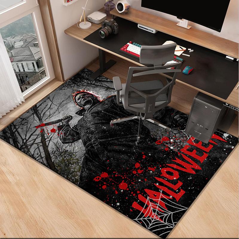 Horror Movie Characters Collage Office Rug Chair Mat, Game Carpet, Suitable for Front Door, Bedroom, Living Room, Desk, Holiday Gift