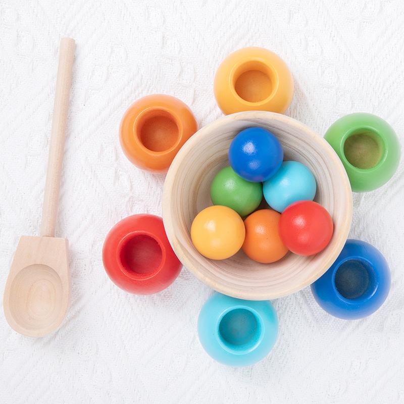 Teaching Aids Baby Clip Ball Clip Beads Color Matching Toys Children's Early Education Puzzle Color Cognition Classification Cup