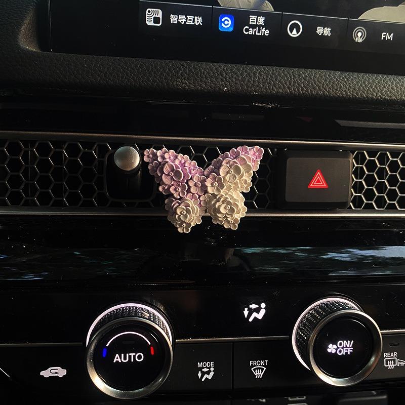 Creative Hydrangea Tulip Car Air Freshener Car Perfume Clip Peach Blossom Aroma Diffuser Car Air Outlet Fragrance Decoration