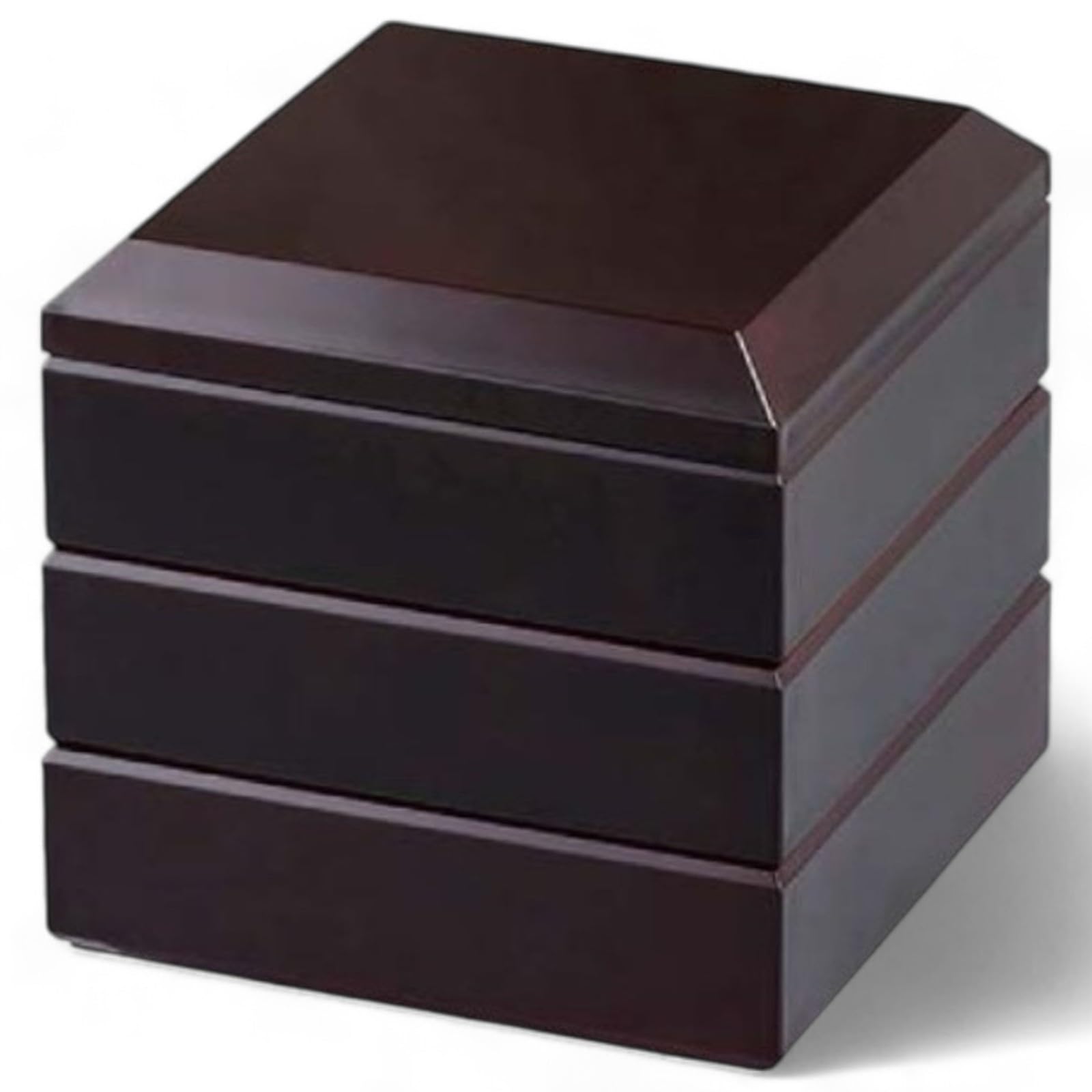 

J-Kitchens Lacquerware 3-Tiered Jubako Box, 6.5 inches, Diamond, Takamori, Jubako, Made in Japan, Resin, Made in Japan