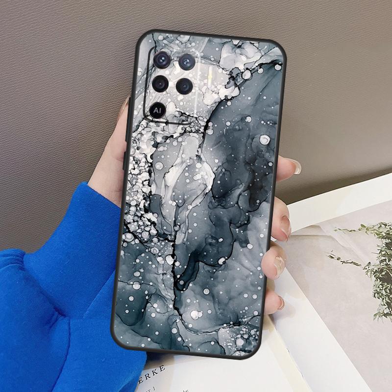 Beachy Pastel Abstract Painting Case For Oppo A76 A16 A96 A17 A18 A60 A80 A40 A38 A58 A78 A98 A94 A74 A54 A15 A57 A77 A5 Pro