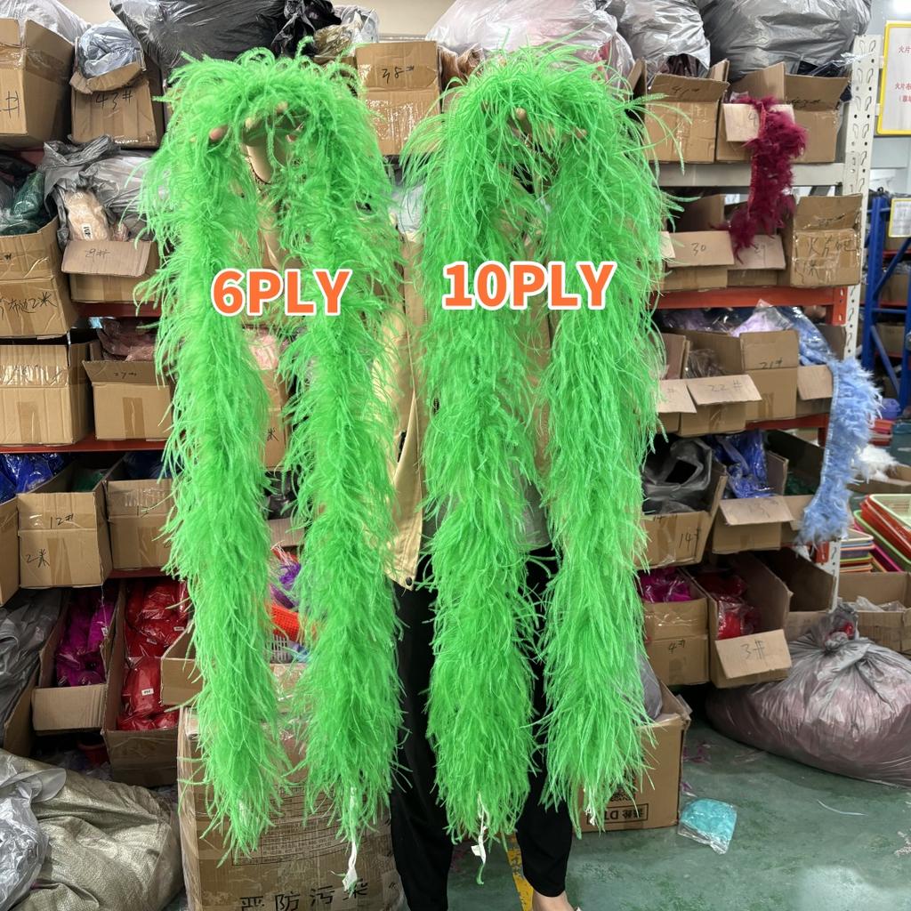 DIY Blau Natürliche Straußenfedern Boa Schal 1-20 Lagen Flauschige Federn Band Schal für Hochzeit Weihnachten Schal Röcke Nähzubehör