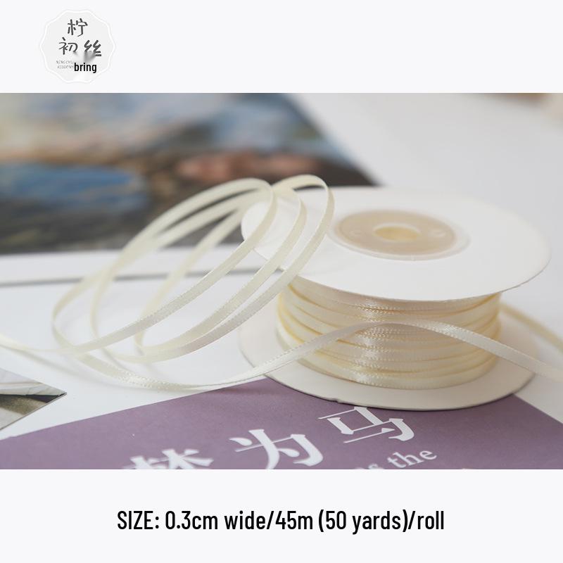 3mm Premium Double-Sided Satin Polyester Ribbon for Wedding Bows and Gift Packaging