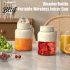 Juice Maker Cordless Juicer Cup with Straw Lid 800ml Portable Blender for Smoothies Fresh 38 Blade Crush Ice Travel Essential Wireless