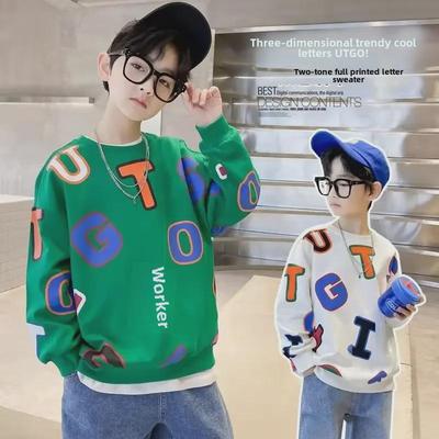 Jungen 2023 Herbst Volldruck Pullover Sweatshirt, Lässiger Big Boy Frühling & Herbst Stil