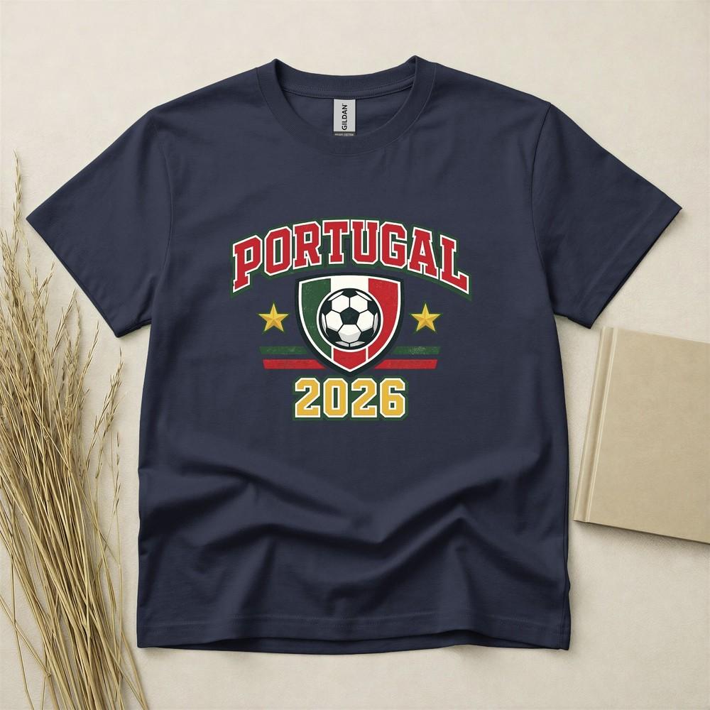 Portugal 2026 Football Fan T Shirt Soccer Supporters Gildan Cotton Family Top
