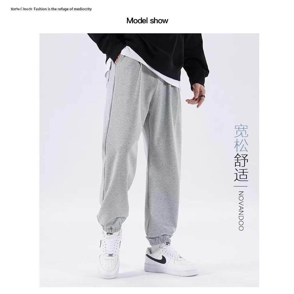 New casual sports pants men's summer tied feet nine-point trousers student trousers casual trousers