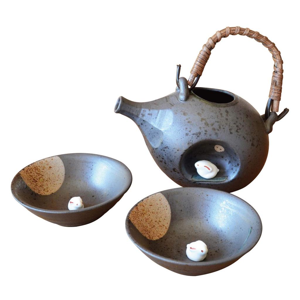 Liquor Tokkuri Ochoko Arita 1 Sake 2 Sake Cups Tsukimi Ceramic Set, Set, Ware, Bottle, Set, Usagi,