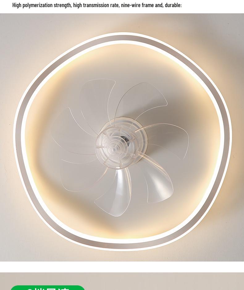 Ventilator de tavan silențios cu lumină pentru dormitor și camera copiilor, design modern minimalist, iluminare prietenoasă cu ochii și reglabilă