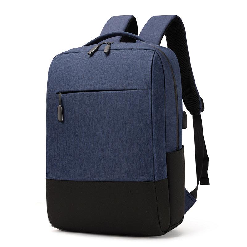 

Деловой рюкзак простой большой вместимости из ткани Оксфорд, модная деловая сумка для компьютера, повседневная и легкая дорожная сумка синий