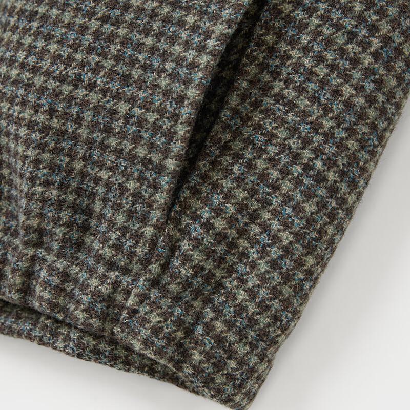 Broadcast Women's Retro Plaid Wool Blend Short Coat