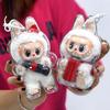 1PC Protective Acrylic Storage Case For Plush Dolls Display Bag for Labubu V3 No Doll Transparent Portable Cable Organizer Box